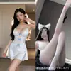 Bai Ling Ropa Interior Sexy Satén Sexy Seda de Hielo Una Pieza Bata de Noche Pura y Linda Encaje Tirantes Bata de Noche