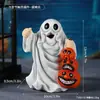Chapéu Mágico de Halloween Fantasma Pequeno Enfeites de Resina Rosto de Fantasma Engraçado Adereços para Festa de Feriado Enfeites de Mesa