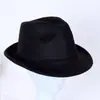 Venda transfronteiriça chapéu de feltro tweed Panama masculino aba enrolada britânica chapéu pequeno de cavalheiro chapéu Jazz fabricantes atacado