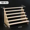 Estante de Exhibición de Madera Maciza Pura Estante de Almacenamiento de Escritorio Moderno Hecho a Mano Especial Caja Sorpresa Muñeca Planta Verde Suculenta Estante Escalera