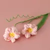 Buquê criativo novo feito à mão em crochê Flor Narciso Peruana Galho hall de hotel buquê de tricô lã Flor Eterna