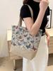 Bolsa de Lona 2024 Nueva Moda Ins Bolso Tote de Hombro Bolso de Mano para Viaje Bolso de Gran Capacidad para Mujer Lote Transfronterizo