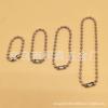Os fabricantes fornecem 2.4 * 12CM cor cor, cadeia de contas de metal tag cadeia de grânulos de prata, cadeia de onda de ferro