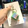 Juguete de Dibujos Animados Minecraft Botón de Presión Descompresión Teclado Mecánico Clicker Llavero Colgante Pelota Alivio del Estrés