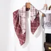 Bufanda Cuadrada de Lujo con Patrón de Espiga para Mujer, Bufanda de Seda Suave y Amigable con la Piel, Adecuada para Todas las Estaciones, Bufanda Decorativa Sencilla y Elegante para el Cuello y Chal