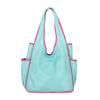Bolsa de Compras Plegable Poliéster Gran Capacidad Color Sólido Ecológica Bolso Tote Supermercado Portátil Bolsa para la Columna Plegable