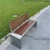 Sillas de Parque, Bancos para Exteriores, Bancos de Madera Plástica Anti-Corrosión de Hierro Forjado, Asientos para Plazas de Centros Comerciales, Bancos de Descanso para Exteriores, Acero Inoxidable