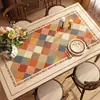Mantel Individual para Mesa de Comedor de Cuero Sintético PVC Impermeable, Resistente al Aceite, Resistente al Calor, Lavable, Antideslizante, Manteles para Mesa de Café, Mantel para Mesa de Comedor de Sala de Estar Estilo Retro Americano
