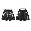 Hellstar Transfronteiriço Marca Tendência Europeia e Americana Verão Casual Esportivo Unissex Shorts Lavados Calças de Cinco Pontos