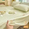 Lençol de Cama 100% Algodão Peça Única Puro Algodão Estampado Pessoa Solteira Dormitório Estudantil Fronha Capa de Edredom Conjunto de Três Peças 2026 Novo Estilo a