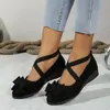 Zapatos de talla grande para comercio exterior, nuevos de verano 2026, zapatos de cuña con punta europea y americana para mujer, mocasines, zapatos deportivos y casuales para mujer