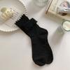 Meias Femininas Meias de Comprimento Médio Ins Na Moda Primavera e Outono Fino Japonês Doce Bonito Meias de Orelhas Meias Empilhadas de Verão