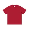 Camiseta de Algodão Puro Pesado com Manga Curta e Gola Redonda 230g Marca Tendência Manga Longa Básica Solta Cor Sólida Unissex Camada Base