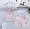 Pijamas sexys de verano frescos delgados japoneses y coreanos en stock ropa linda para el hogar gran stock de tirantes sexys