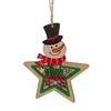 Nuevo Árbol de Navidad de Madera Muñeco de Nieve Colgante de Viruta de Madera Popular Transfronterizo Colorido Viruta de Madera Adorno de Navidad Colgante en Stock