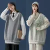 Colete Tricô Versátil Gola V Solto Unissex Estilo Novo Cor Sólida Estilo Preguiçoso Outono Inverno Curto Sem Mangas Peça de Roupa Exterior Colete
