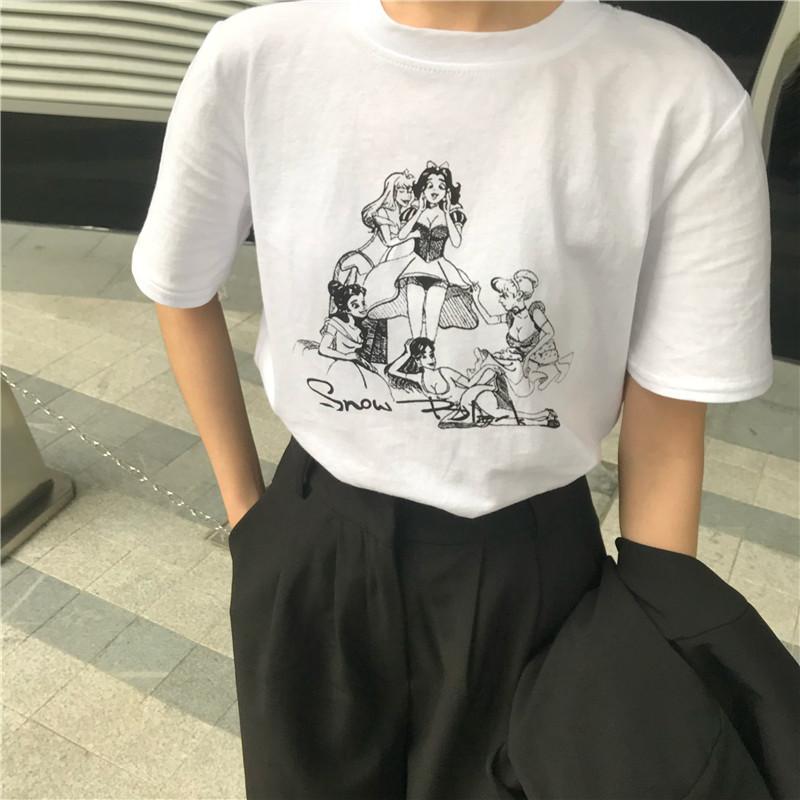帮手描述图：8817风衣服白体短袖女ins潮丧系慵懒风白色半