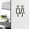 Sinalização de Banheiro em Acrílico Placas para Porta de Banheiro Masculino e Feminino Placas Personalizadas para Banheiro Placas com Verso Adesivo