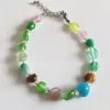 Pulseira de Cristal de Forma Irregular Natural, Fragmentos de Cristal Irregulares, Transparente, Pulseira Feminina, Pulseira Feminina, Atacado de Joias