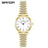 Relógio Sanda Quartz Tj1046 Preço Especial de Liquidação Relógio de Casal Moderno Pulseira de Aço Simples Relógio à Prova d'Água para Homens e Mulheres