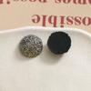 Y2K Cápsulas de Bola de Azúcar Negro Plateado Media Pastilla Accesorios de Resina DIY Aretes Pasador Material para Fundas de Teléfono Móvil Venta al por Mayor
