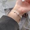 Pulsera de Tobillo Nalan Plata 990 Fresca y Dulce Estilo Ins Diseño de Nicho Sentido Exquisito Corona de Cáñamo Amorosa S7724