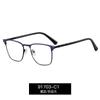 91703 nueva montura de gafas montura de gafas de luz azul montura de ceja de metal negocio fábrica venta al por mayor montura de gafas para hombre