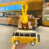 Colgante Creativo de Cuero para Vehículo Llavero de Coche Exquisito Avión Autobús Llavero Colgante para Bolso de Cuero