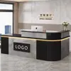 Recepción Frontal de Empresa Taichung Estilo Chino Barra de Esquina Mostrador de Caja Tienda de Ropa Mostrador Comercial Escritorio Simple Moderno