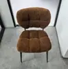 Mesa de Comedor y Sillas Nórdicas Modernas Minimalistas de Lujo Ligero Tipo Nube para Sala de Estar y Comedor, Sillas de Comedor Minimalistas de Estilo Italiano con Cojín Suave