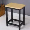 Taburete de acero y madera taburete cuadrado engrosado taburete de estudio taburete para el hogar taburete de color taburete de comedor taburete para escritorio de entrenamiento