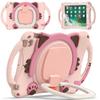 Funda protectora completa de silicona para iPad mini1/2/3/4/5/6 transfronteriza, funda de mano para niños con gato de dibujos animados