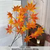 Flores Artificiales de Boda Color Naranja, Flores de Seda para Arreglos de Boda, Decoraciones para Banquetes de Compromiso, Arreglos Florales para Pasillos de Salones de Boda, Decoraciones de Fondo