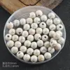 Cuentas sueltas de cerámica chapada a alta temperatura para collares y pulseras DIY, cuentas redondas de 8 mm con agujero recto, cocidas en horno, accesorios para joyería, transfronterizo