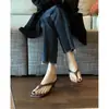 Chanclas Estilo Francés Zapatos de Hada Verano 2026 Nuevas Sandalias de Moda Elegantes y Sencillas con Punta Cuadrada para Uso al Aire Libre