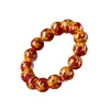 Contas Soltas de Cinábrio Cru, Contas Redondas de Areia de Cristal Dupla Cor, Acessórios para Artesanato DIY, Contas Espaçadoras, Cinábrio de Alto Teor Atacado