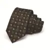 Gravata Masculina Transfronteiriça 7cm Cor Sólida Gravata Amarrada à Mão Gravata Jacquard de Poliéster Masculina Logotipo Gravata de Alta Qualidade para Homens