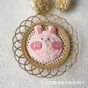 Pasador de Ganchillo de Lana Hecho a Mano DIY Orejas de Conejo Lindas Pasador Estéreo de Hierba Flor Pasador BB de Lana Hecho a Mano