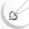 Lámpara Colgante de Diseño de Moda Transfronterizo Europeo y Americano Lujo Versátil Forma de Corazón Elemento de Letra Inglesa Collar Colgante para Mujer