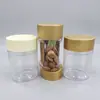 Pote Plástico PET para Nozes com Tampa 150g Pote de Pistache Embalagem de Pecã Amêndoa Frasco Transparente Selado