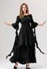 Trajes Populares de Halloween Transfronteiriços, Estilo Europeu e Americano Cinch-Waist Trajes Medievais Renascentistas Góticos Retrô para Performance