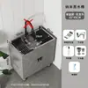 Gabinete de fregadero de acero inoxidable para cocina, fregadero integrado, gabinete de fregadero simple para el hogar, gabinete de fregadero de un o dos tazones