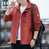 Chaqueta con capucha para hombre, nueva de Otoño 2025, estilo Primavera, ligera, tendencia de moda para hombre, Chaqueta Abrigo #