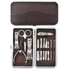 Conjunto de Cortadores de Unha de Aço Inoxidável, Conjunto Completo com 12 Peças, Ferramentas de Manicure e Beleza, Kit de Beleza, Cortadores de Unha, Conjunto de Tesouras de Unha