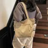 Bolsa Tote de Gran Capacidad Transfronteriza, Bolso de Hombro Sencillo y Ligero de Color Sólido para el Trabajo, Bolso Cruzado Práctico Casual con Múltiples Bolsillos