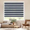 Persianas de Gaze Suave Prontas para Uso Transfronteiriço, Cortinas Rolô Lisas de Cor Única em Camada Dupla Personalizadas, Sem Furos