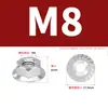 Porca sextavada com flange dentada de aço inoxidável 304 com pastilhas antiderrapantes e recursos antivibração, M3-M20, direto do fabricante