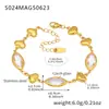 Tornozeleira de Pedra de Vidro Super Brilhante Cubo de Açúcar para Mulheres Aço Inoxidável Joias de Ouro 18K Genuíno Estilo Praia de Verão Acessórios para Tornozelo