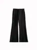 Pantalones de traje retro estilo Hong Kong, holgados y acampanados, nuevo modelo de verano 2026, pantalones curvos elegantes de lujo ligero, versátiles para hombres