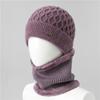 Sombrero de invierno para ancianos, sombrero de lana para abuela con protección cálida para las orejas, sombrero de punto para anciana con forro polar, sombrero frío para madre